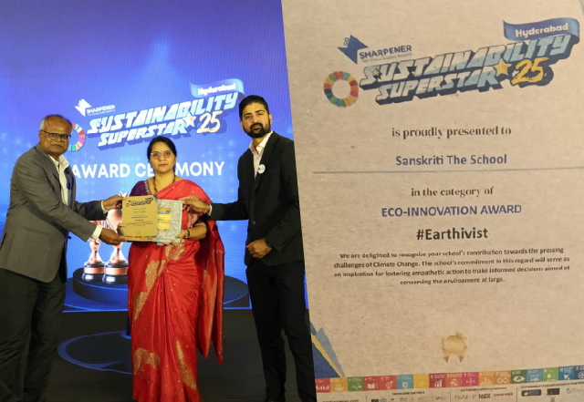 Principal with students